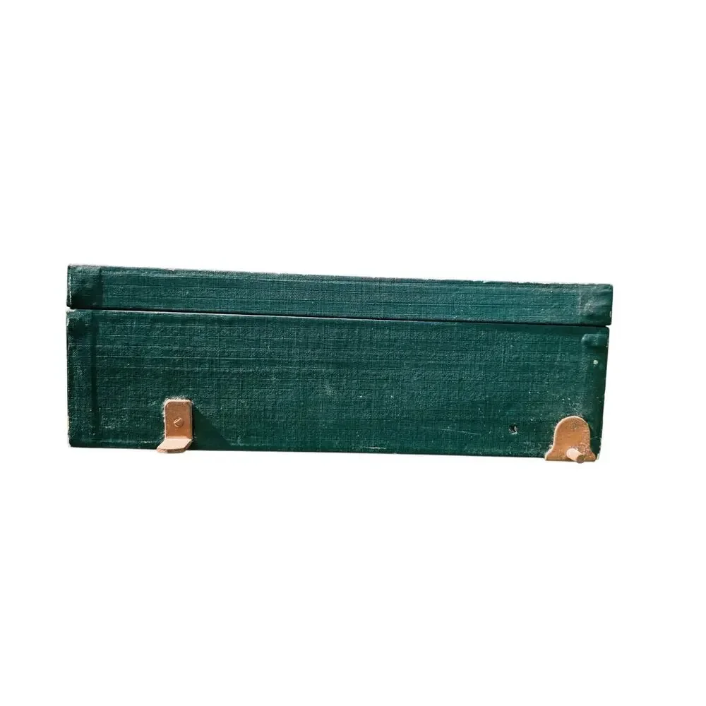 Vintage 1930s Salesman Sample Case Antique Industrial Wood Display Box Green...